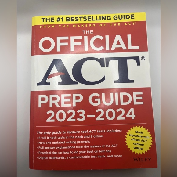 The Official ACT Prep Guide 2023-2024 Book + 14 Practice Tests + 400 Digital... - Picture 1 of 3